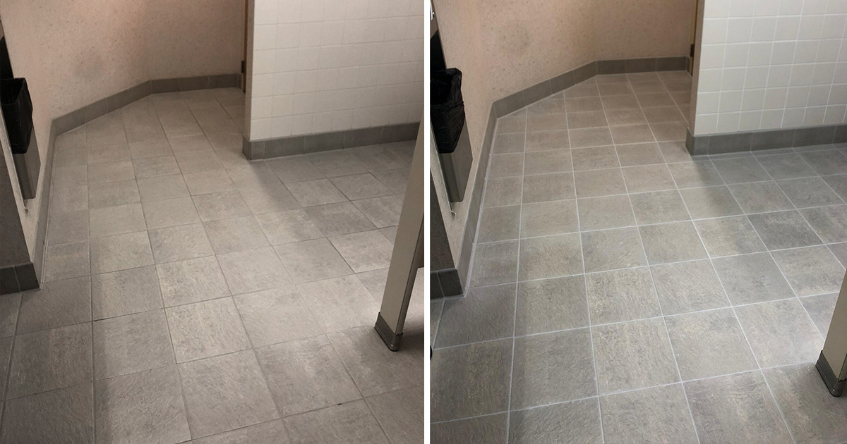 Here's How a Grout Cleaning Service in Alburtis PA Left This